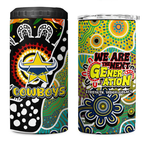 Cowboys NRL Celebrating 50 Years of Naidoc 4 in 1 Can Cooler Tumbler NAIDOC Week 2025 Aboriginal