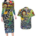 Personalised Cowboys NRL Celebrating 50 Years of Naidoc Couples Matching Long Sleeve Bodycon Dress and Hawaiian Shirt NAIDOC Week 2025 Aboriginal