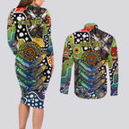 Personalised Cowboys NRL Celebrating 50 Years of Naidoc Couples Matching Long Sleeve Bodycon Dress and Long Sleeve Button Shirt NAIDOC Week 2025 Aboriginal