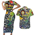 Personalised Cowboys NRL Celebrating 50 Years of Naidoc Couples Matching Short Sleeve Bodycon Dress and Hawaiian Shirt NAIDOC Week 2025 Aboriginal
