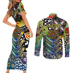 Personalised Cowboys NRL Celebrating 50 Years of Naidoc Couples Matching Short Sleeve Bodycon Dress and Long Sleeve Button Shirt NAIDOC Week 2025 Aboriginal
