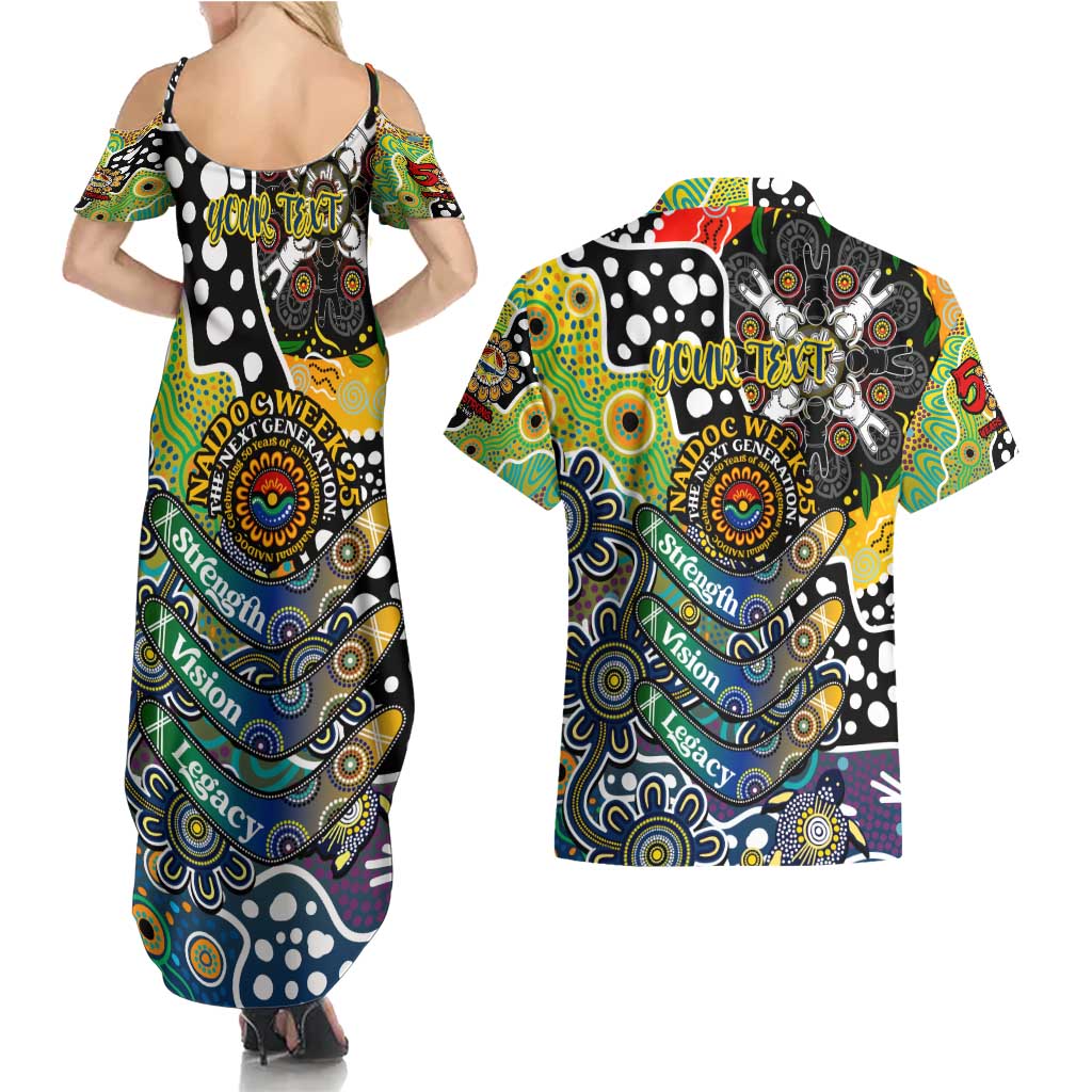 Personalised Cowboys NRL Celebrating 50 Years of Naidoc Couples Matching Summer Maxi Dress and Hawaiian Shirt NAIDOC Week 2025 Aboriginal