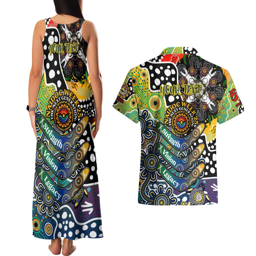 Personalised Cowboys NRL Celebrating 50 Years of Naidoc Couples Matching Tank Maxi Dress and Hawaiian Shirt NAIDOC Week 2025 Aboriginal