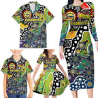 Personalised Cowboys NRL Celebrating 50 Years of Naidoc Family Matching Long Sleeve Bodycon Dress and Hawaiian Shirt NAIDOC Week 2025 Aboriginal