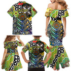 Personalised Cowboys NRL Celebrating 50 Years of Naidoc Family Matching Mermaid Dress and Hawaiian Shirt NAIDOC Week 2025 Aboriginal