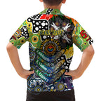 Personalised Cowboys NRL Celebrating 50 Years of Naidoc Family Matching Off The Shoulder Long Sleeve Dress and Hawaiian Shirt NAIDOC Week 2025 Aboriginal