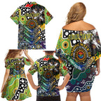 Personalised Cowboys NRL Celebrating 50 Years of Naidoc Family Matching Off Shoulder Short Dress and Hawaiian Shirt NAIDOC Week 2025 Aboriginal