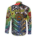 Personalised Cowboys NRL Celebrating 50 Years of Naidoc Family Matching Off Shoulder Short Dress and Hawaiian Shirt NAIDOC Week 2025 Aboriginal