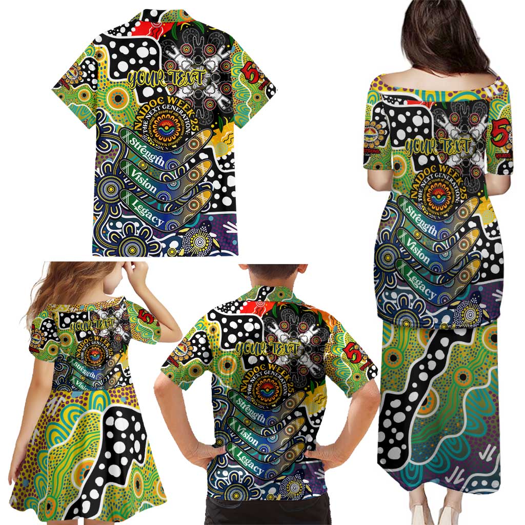 Personalised Cowboys NRL Celebrating 50 Years of Naidoc Family Matching Puletasi and Hawaiian Shirt NAIDOC Week 2025 Aboriginal