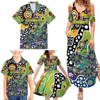 Personalised Cowboys NRL Celebrating 50 Years of Naidoc Family Matching Summer Maxi Dress and Hawaiian Shirt NAIDOC Week 2025 Aboriginal