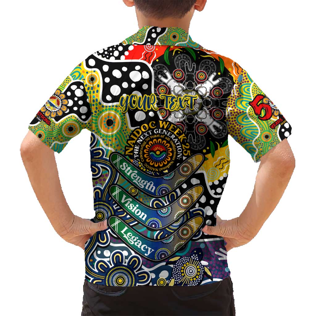 Personalised Cowboys NRL Celebrating 50 Years of Naidoc Family Matching Summer Maxi Dress and Hawaiian Shirt NAIDOC Week 2025 Aboriginal