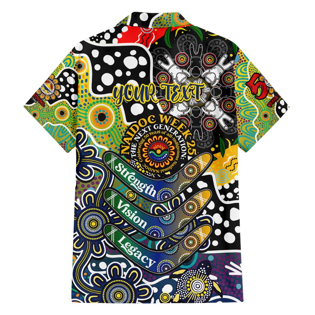 Personalised Cowboys NRL Celebrating 50 Years of Naidoc Family Matching Summer Maxi Dress and Hawaiian Shirt NAIDOC Week 2025 Aboriginal