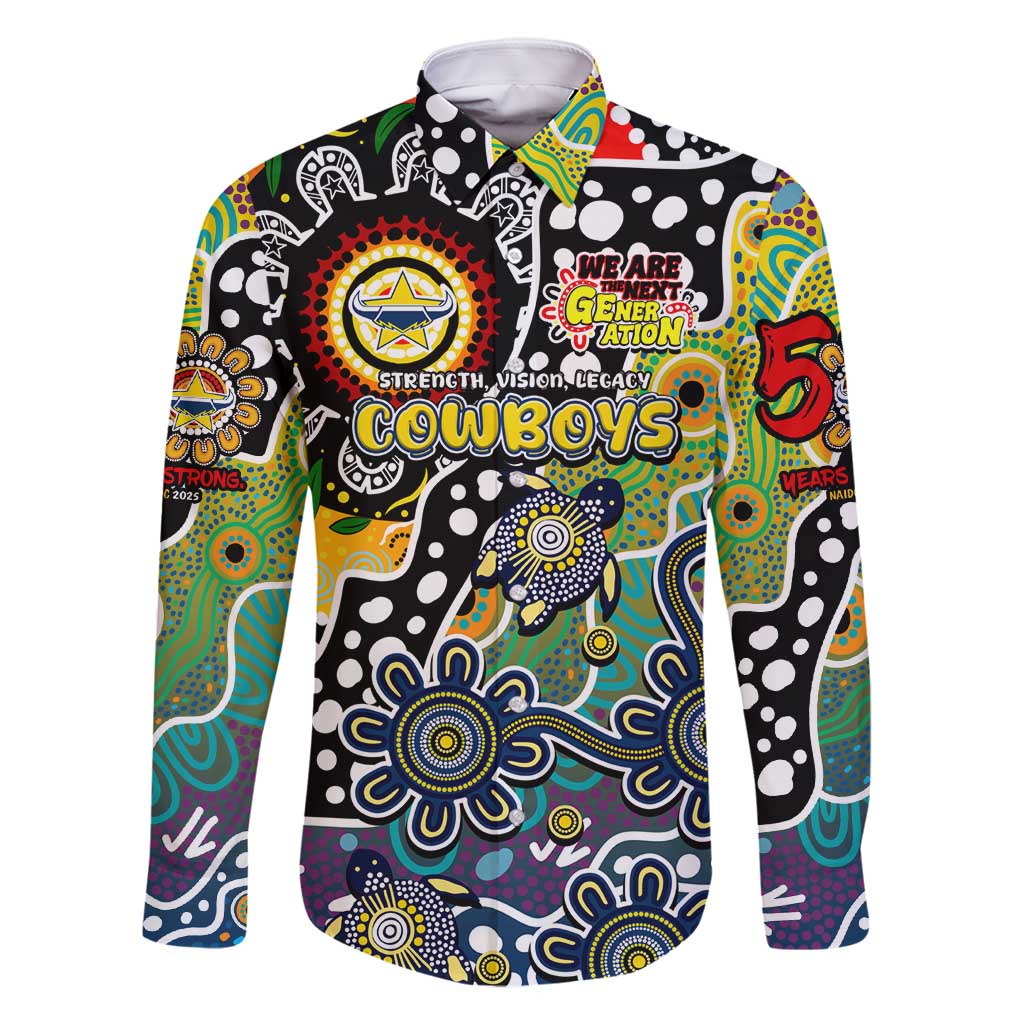 Personalised Cowboys NRL Celebrating 50 Years of Naidoc Family Matching Summer Maxi Dress and Hawaiian Shirt NAIDOC Week 2025 Aboriginal