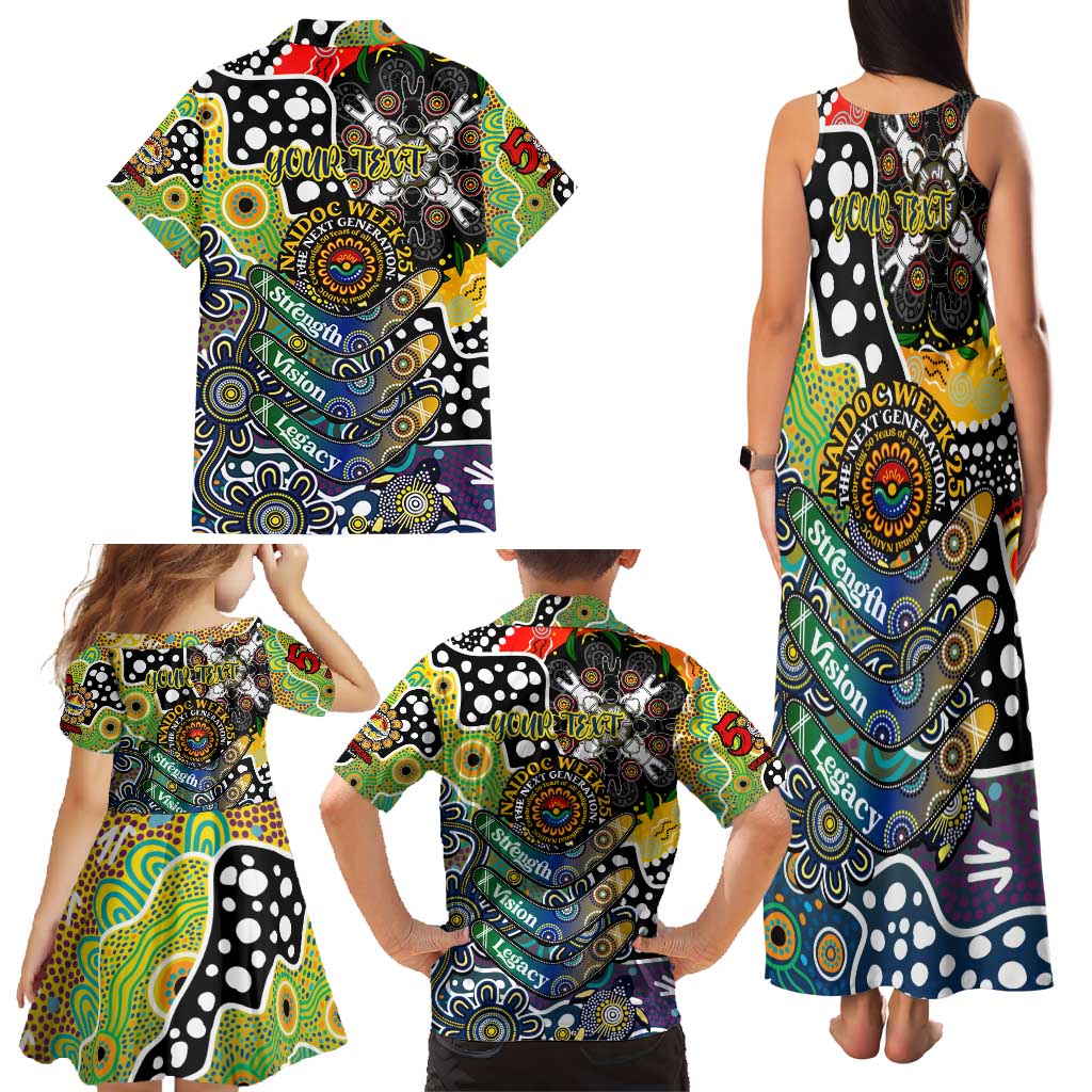 Personalised Cowboys NRL Celebrating 50 Years of Naidoc Family Matching Tank Maxi Dress and Hawaiian Shirt NAIDOC Week 2025 Aboriginal