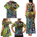 Personalised Cowboys NRL Celebrating 50 Years of Naidoc Family Matching Tank Maxi Dress and Hawaiian Shirt NAIDOC Week 2025 Aboriginal
