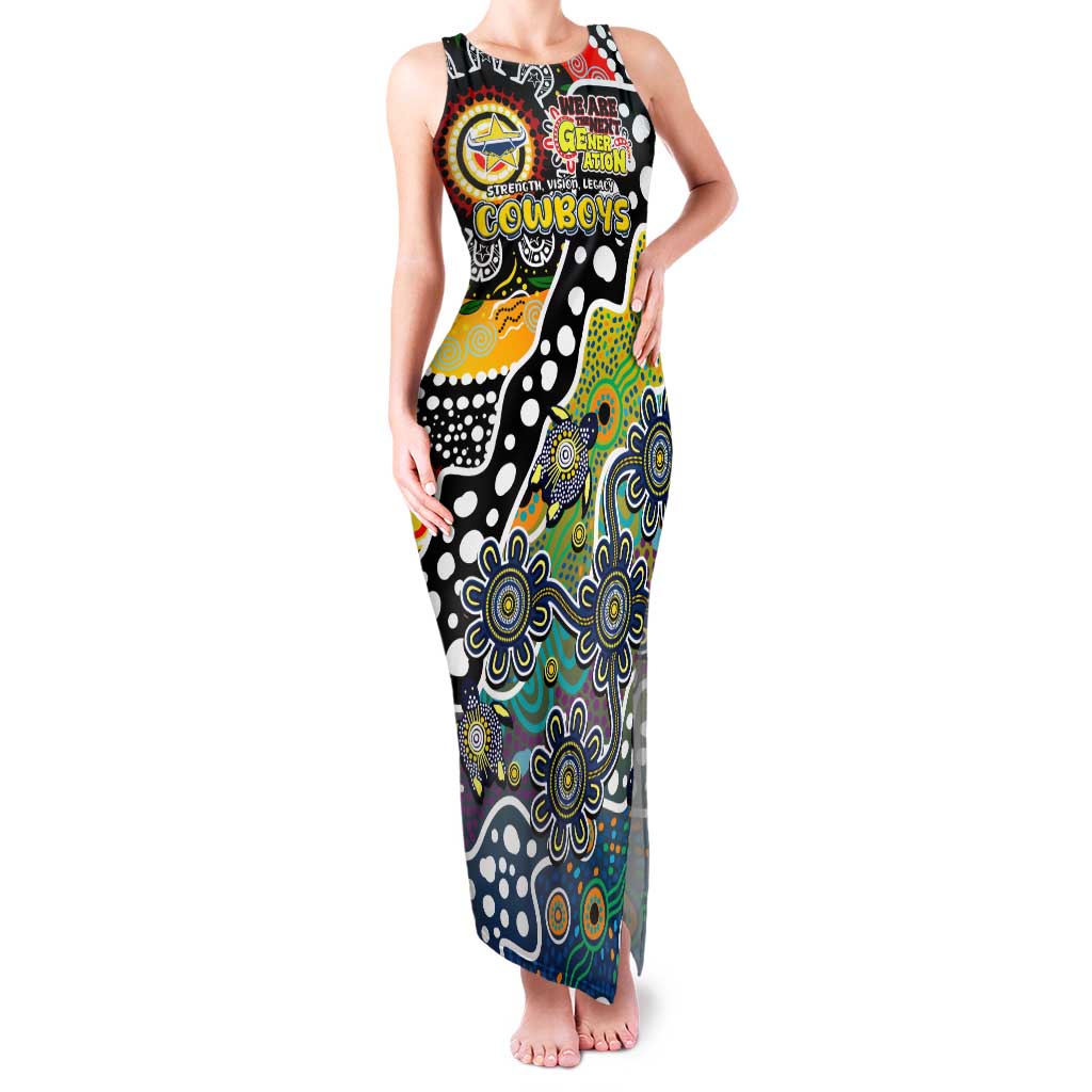 Personalised Cowboys NRL Celebrating 50 Years of Naidoc Family Matching Tank Maxi Dress and Hawaiian Shirt NAIDOC Week 2025 Aboriginal