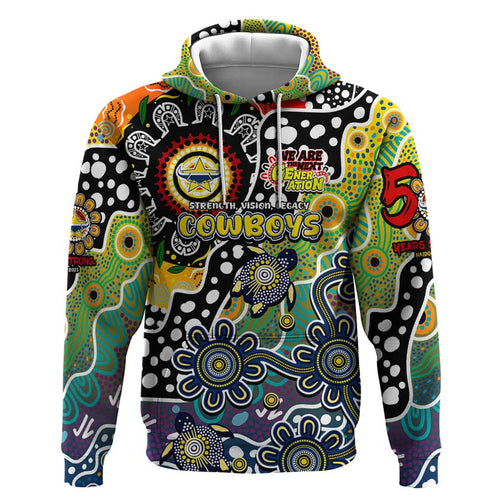 Personalised Cowboys NRL Celebrating 50 Years of Naidoc Hoodie NAIDOC Week 2025 Aboriginal