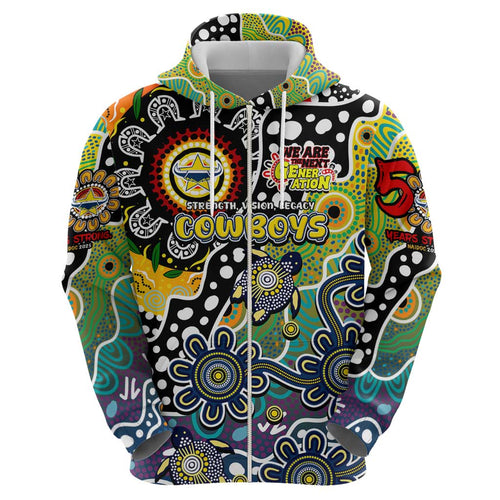 Personalised Cowboys NRL Celebrating 50 Years of Naidoc Hoodie NAIDOC Week 2025 Aboriginal