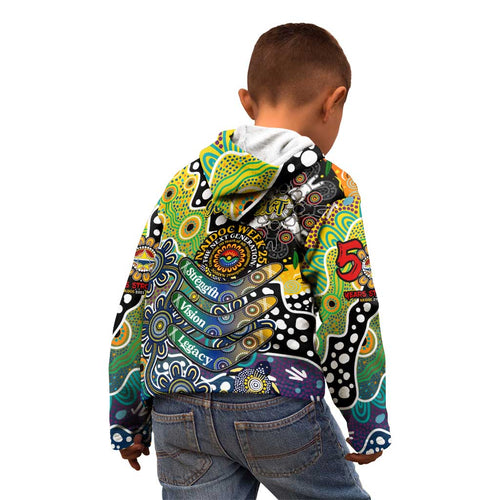 Personalised Cowboys NRL Celebrating 50 Years of Naidoc Kid Hoodie NAIDOC Week 2025 Aboriginal