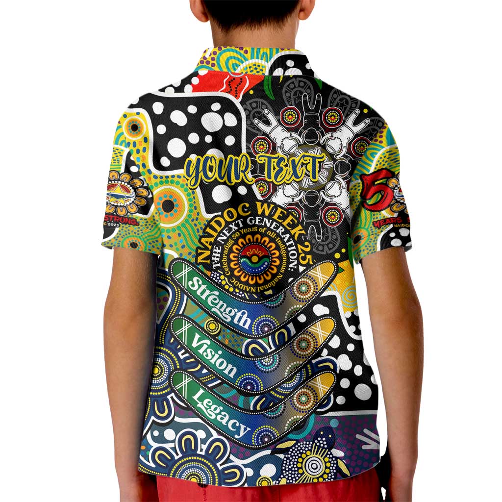 Personalised Cowboys NRL Celebrating 50 Years of Naidoc Kid Polo Shirt NAIDOC Week 2025 Aboriginal