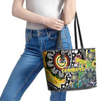 Cowboys NRL Celebrating 50 Years of Naidoc Leather Tote Bag NAIDOC Week 2025 Aboriginal
