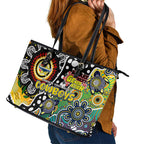 Cowboys NRL Celebrating 50 Years of Naidoc Leather Tote Bag NAIDOC Week 2025 Aboriginal