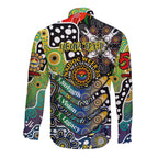 Personalised Cowboys NRL Celebrating 50 Years of Naidoc Long Sleeve Button Shirt NAIDOC Week 2025 Aboriginal