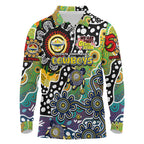 Personalised Cowboys NRL Celebrating 50 Years of Naidoc Long Sleeve Polo Shirt NAIDOC Week 2025 Aboriginal
