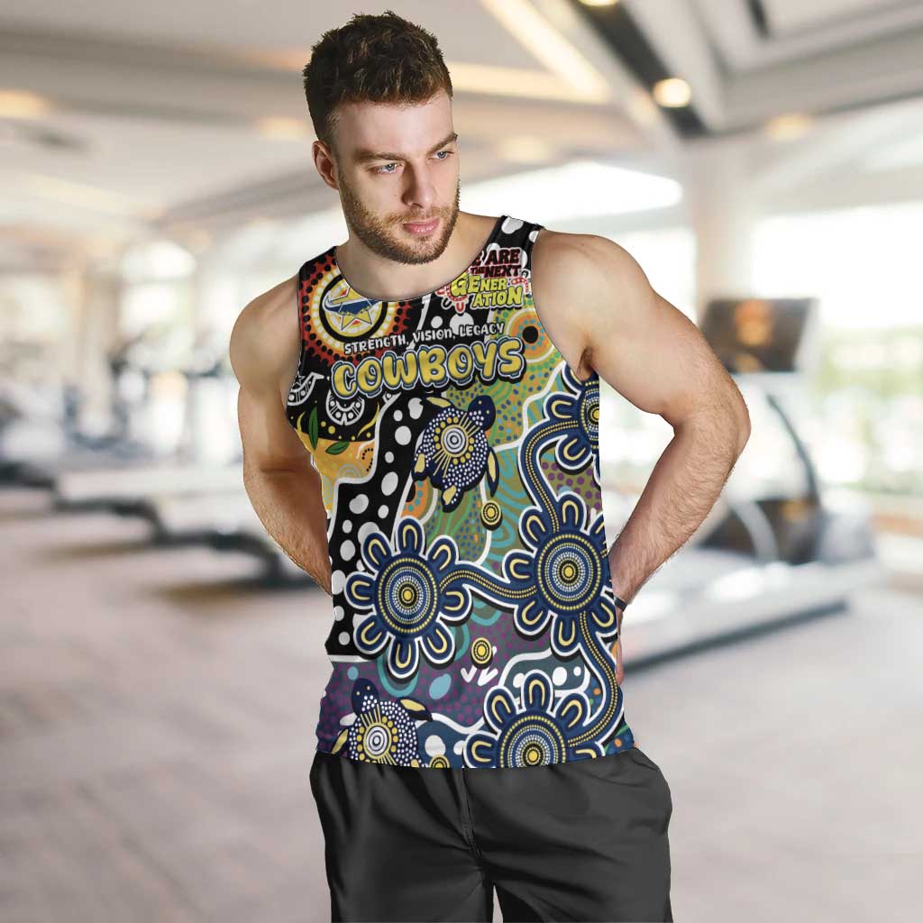 Personalised Cowboys NRL Celebrating 50 Years of Naidoc Men Tank Top NAIDOC Week 2025 Aboriginal