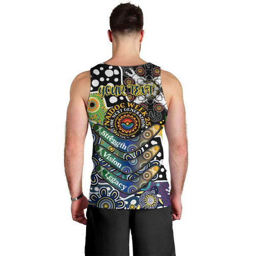 Personalised Cowboys NRL Celebrating 50 Years of Naidoc Men Tank Top NAIDOC Week 2025 Aboriginal