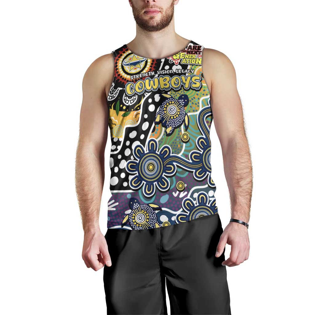 Personalised Cowboys NRL Celebrating 50 Years of Naidoc Men Tank Top NAIDOC Week 2025 Aboriginal