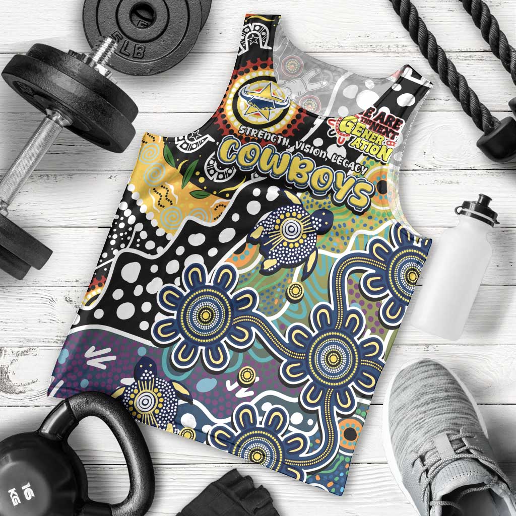 Personalised Cowboys NRL Celebrating 50 Years of Naidoc Men Tank Top NAIDOC Week 2025 Aboriginal