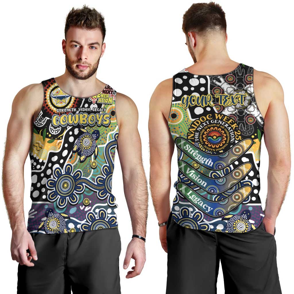 Personalised Cowboys NRL Celebrating 50 Years of Naidoc Men Tank Top NAIDOC Week 2025 Aboriginal