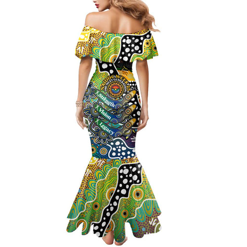Personalised Cowboys NRL Celebrating 50 Years of Naidoc Mermaid Dress NAIDOC Week 2025 Aboriginal