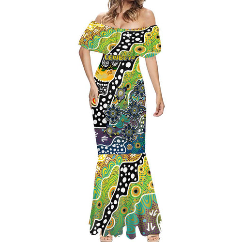 Personalised Cowboys NRL Celebrating 50 Years of Naidoc Mermaid Dress NAIDOC Week 2025 Aboriginal