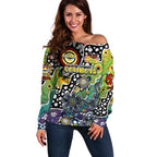 Personalised Cowboys NRL Celebrating 50 Years of Naidoc Off Shoulder Sweater NAIDOC Week 2025 Aboriginal