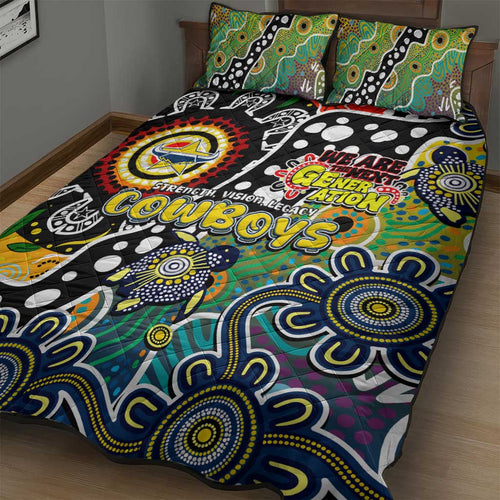 Cowboys NRL Celebrating 50 Years of Naidoc Quilt Bed Set NAIDOC Week 2025 Aboriginal