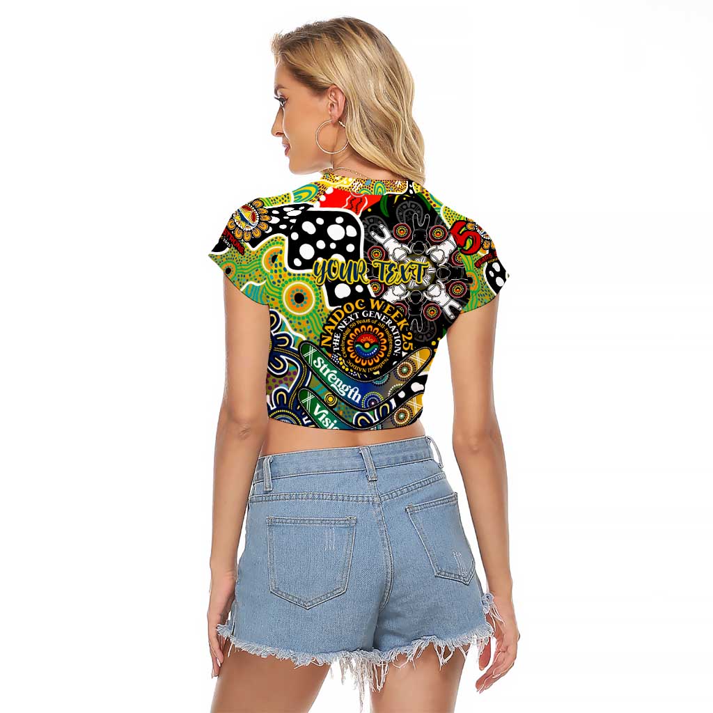 Personalised Cowboys NRL Celebrating 50 Years of Naidoc Raglan Cropped T Shirt NAIDOC Week 2025 Aboriginal