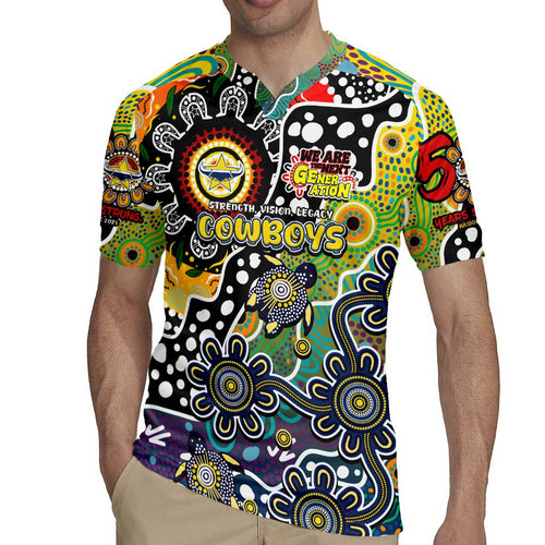 Personalised Cowboys NRL Celebrating 50 Years of Naidoc Rugby Jersey NAIDOC Week 2025 Aboriginal