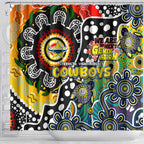 Cowboys NRL Celebrating 50 Years of Naidoc Shower Curtain NAIDOC Week 2025 Aboriginal