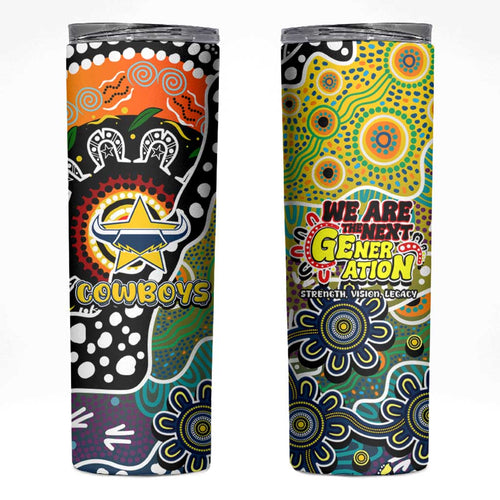 Cowboys NRL Celebrating 50 Years of Naidoc Skinny Tumbler NAIDOC Week 2025 Aboriginal