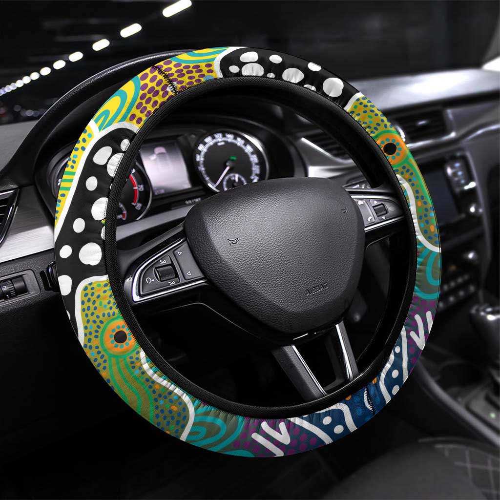 Cowboys NRL Celebrating 50 Years of Naidoc Steering Wheel Cover NAIDOC Week 2025 Aboriginal