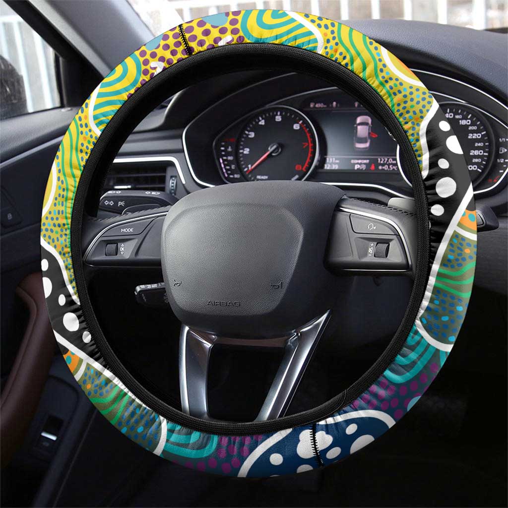 Cowboys NRL Celebrating 50 Years of Naidoc Steering Wheel Cover NAIDOC Week 2025 Aboriginal