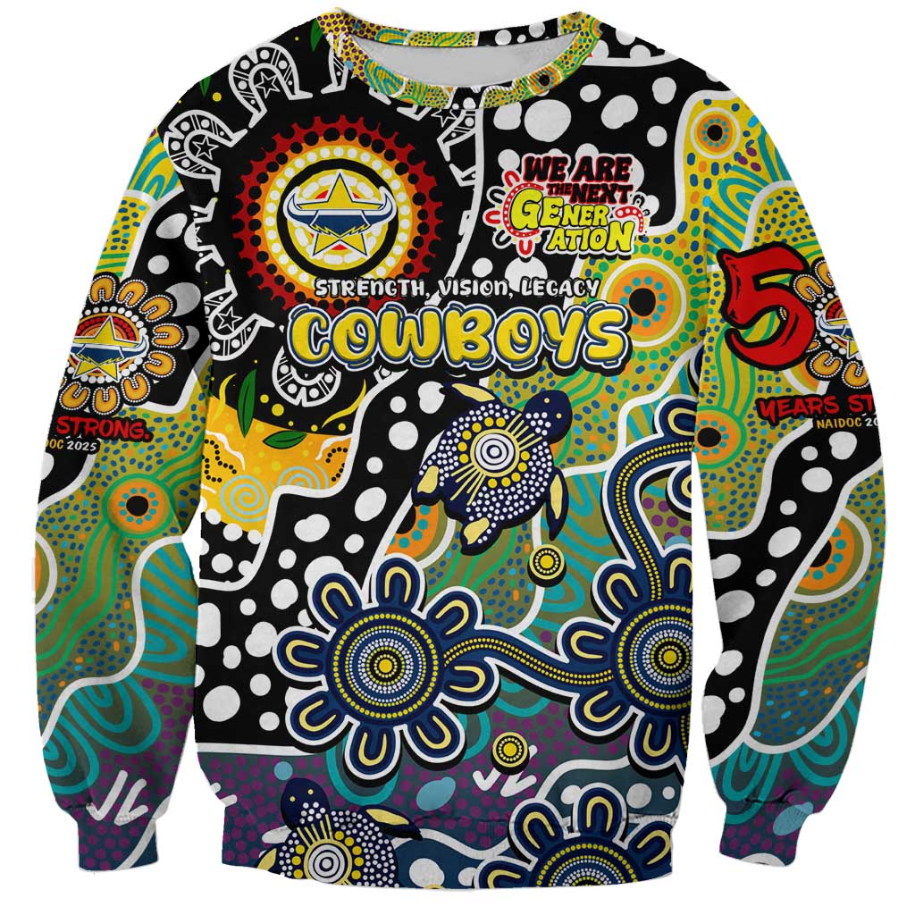 Personalised Cowboys NRL Celebrating 50 Years of Naidoc Sweatshirt NAIDOC Week 2025 Aboriginal