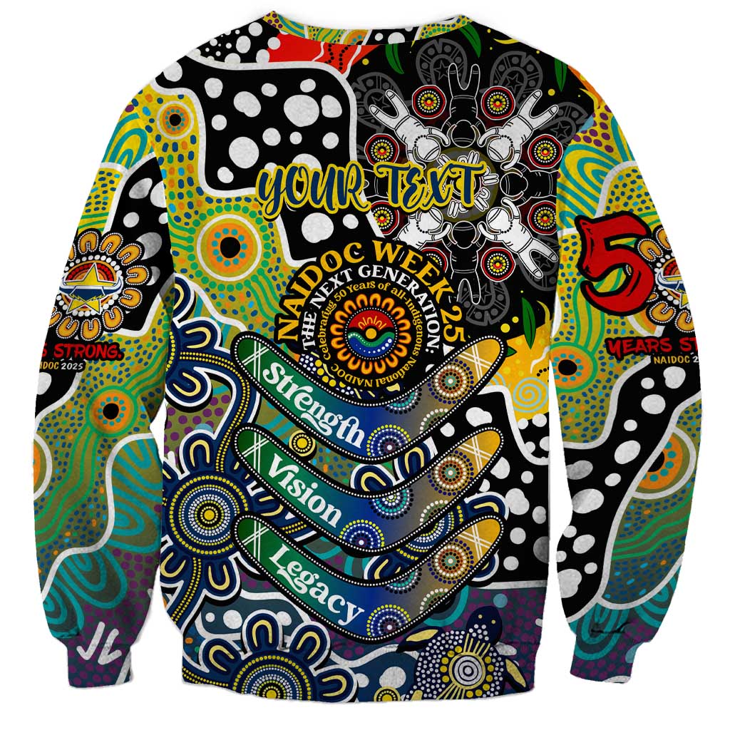 Personalised Cowboys NRL Celebrating 50 Years of Naidoc Sweatshirt NAIDOC Week 2025 Aboriginal