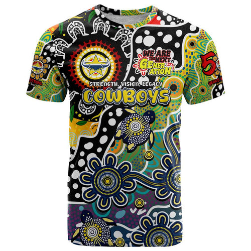 Personalised Cowboys NRL Celebrating 50 Years of Naidoc T Shirt NAIDOC Week 2025 Aboriginal