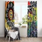Cowboys NRL Celebrating 50 Years of Naidoc Window Curtain NAIDOC Week 2025 Aboriginal