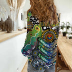 Personalised Cowboys NRL Celebrating 50 Years of Naidoc Women Casual Shirt NAIDOC Week 2025 Aboriginal