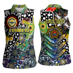 Personalised Cowboys NRL Celebrating 50 Years of Naidoc Women Sleeveless Polo Shirt NAIDOC Week 2025 Aboriginal