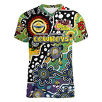 Personalised Cowboys NRL Celebrating 50 Years of Naidoc Women V-Neck T-Shirt NAIDOC Week 2025 Aboriginal